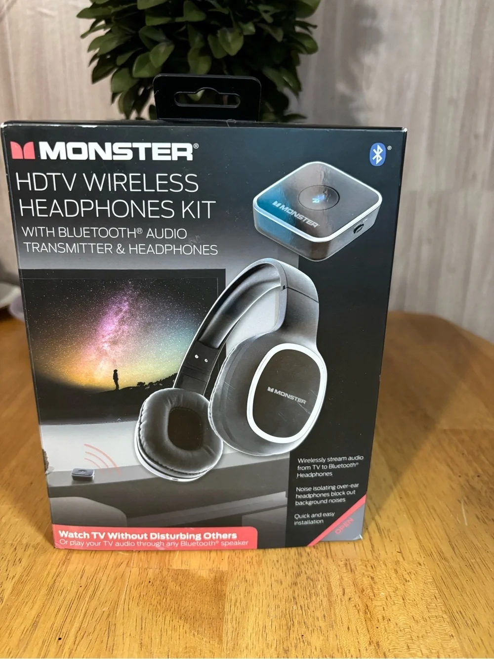 Monster HDTV Wireless Headphones Kit MTH9-1001-BLK Excellent Condition